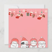 Cute Kerstmis Feestdagenkaart (Achterkant)