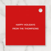 Cute Kerstmis Fox Bedankjes Labels (Achterkant)