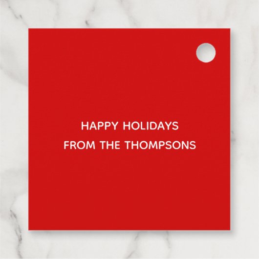 Cute Kerstmis Fox Bedankjes Labels (Achterkant)