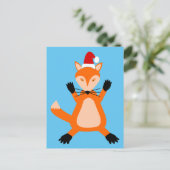 Cute Kerstmis Fox Briefkaart (Staand voorkant)