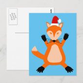 Cute Kerstmis Fox Briefkaart (Voorkant / Achterkant)