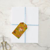 Cute Kerstmis Fox Cadeaulabel (Met Touw)