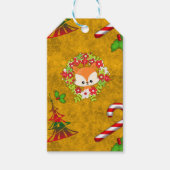 Cute Kerstmis Fox Cadeaulabel (Voorkant)