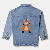 Cute Kerstmis Fox Denim Jacket (Achterkant)