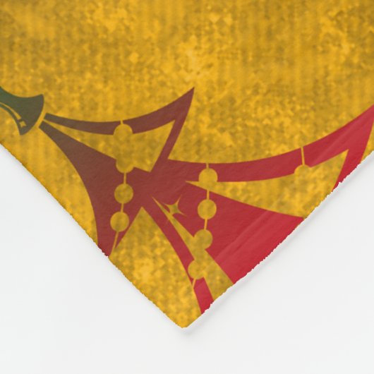 Cute Kerstmis Fox Fleece Deken (Hoek)