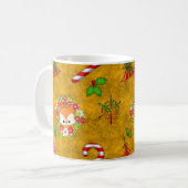 Cute Kerstmis Fox Koffiemok (Voorkant links)