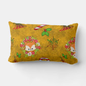 Cute Kerstmis Fox Kussen (Achterkant)
