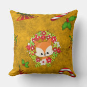 Cute Kerstmis Fox Kussen (Voorkant)