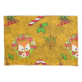 Cute Kerstmis Fox Kussensloop (Voorkant)