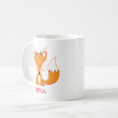 Cute kerstmis Fox persoonlijke kerstMok Koffiemok (Voorkant links)