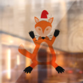 Cute Kerstmis Fox Raamsticker (Vel 2)