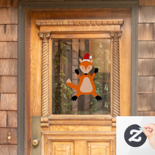 Cute Kerstmis Fox Raamsticker (Huis Deur)