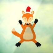 Cute Kerstmis Fox Raamsticker (Vel 3)