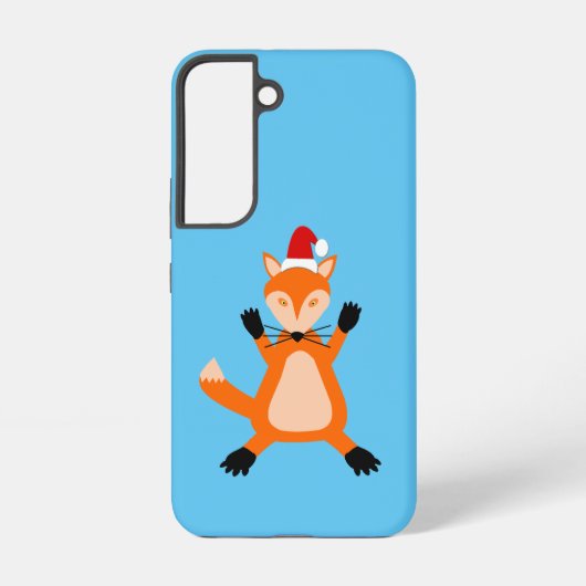 Cute Kerstmis Fox Samsung Galaxy Hoesje (Achterkant)