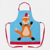 Cute Kerstmis Fox Schort (Voorkant)