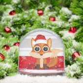 Cute Kerstmis Fox Sneeuwbol (Kerstmis)