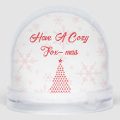 Cute Kerstmis Fox Sneeuwbol (Achterkant)