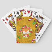 Cute Kerstmis Fox Speelkaarten (Achterkant)
