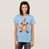 Cute Kerstmis Fox T-shirt (Voorkant volledig)