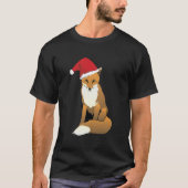 Cute Kerstmis Fox T-shirt (Voorkant)
