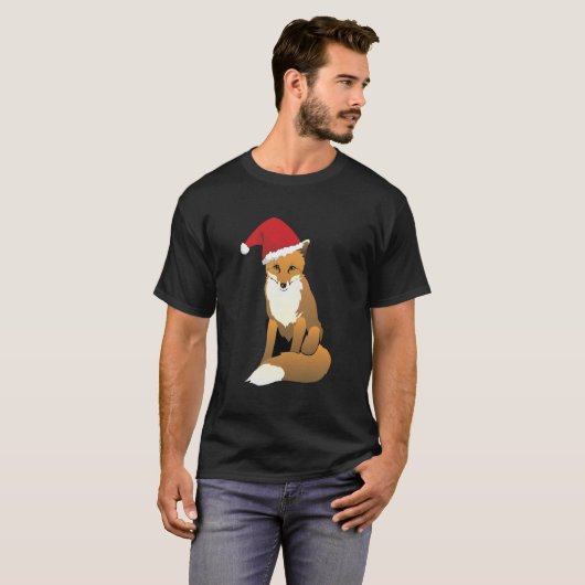 Cute Kerstmis Fox T-shirt (Voorkant volledig)