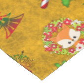 Cute Kerstmis Fox Tafelkleed (Gekanteld)