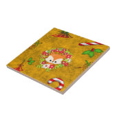Cute Kerstmis Fox Tegeltje (Zijkant)
