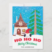 Cute Kerstmis Gnome Ho Ho Ho Feestdagenkaart (Voorkant)