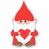 Cute Kerstmis Gnome Sticker (Voorkant)