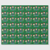 Cute Kerstmis Gymnastics Girls Green Gymnast Cadeaupapier (Vlak)