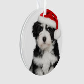Cute Kerstmis Havanese Puppy Dog 2 Ornament (voorkant)