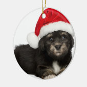 Cute Kerstmis Havanese Puppy Dog Metalen Ornament (Links)