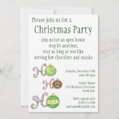 Cute Kerstmis Ho Ho Ho, Candy Canes Ornaments Kaart (Achterkant)