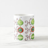 Cute Kerstmis Ho Ho Ho, Candy Canes Ornaments Koffiemok (Center)