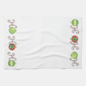 Cute Kerstmis Ho Ho Ho, Candy Canes Ornaments Theedoek (Horizontaal)