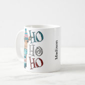 Cute Kerstmis Ho Ho Ho Giraffe Koffee Mok (Voorkant links)