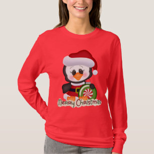 Cute Kerstmis Holiday pinguin t-shirt