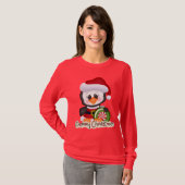 Cute Kerstmis Holiday pinguin t-shirt (Voorkant volledig)