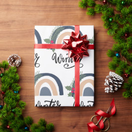 Cute Kerstmis Holiday Winter Pine Gift Cadeaupapier