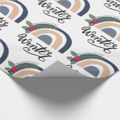 Cute Kerstmis Holiday Winter Pine Gift Cadeaupapier (Hoek)