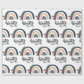 Cute Kerstmis Holiday Winter Pine Gift Cadeaupapier (Vlak)