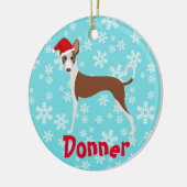 Cute Kerstmis - Ibizan hound Keramisch Ornament (Links)