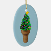 Cute Kerstmis-ijsboom Moderne versiering Keramisch Ornament (Rechts)