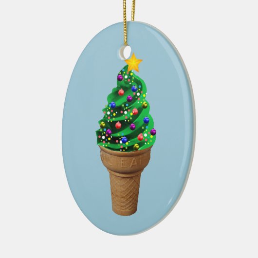 Cute Kerstmis-ijsboom Moderne versiering Keramisch Ornament (Links)