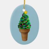 Cute Kerstmis-ijsboom Moderne versiering Keramisch Ornament (Voorkant)
