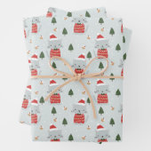 Cute Kerstmis Inpakpapier Vel (In situ)