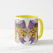 Cute Kerstmis Jingle Bells met lint en lint Mok (Voorkant rechts)