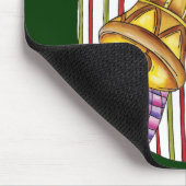 Cute Kerstmis Jingle Bells met lint en lint Muismat (Hoek)