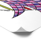 Cute Kerstmis Jingle Bells met lint en lint Poster (Hoek)