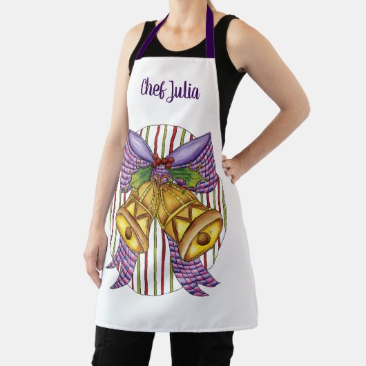 Cute Kerstmis Jingle Bells met lint en lint Schort (Insitu)